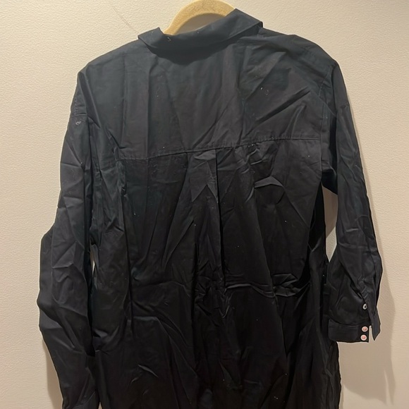 Maeve Midnight Black Button-Down Midi Dress - Picture 6 of 8